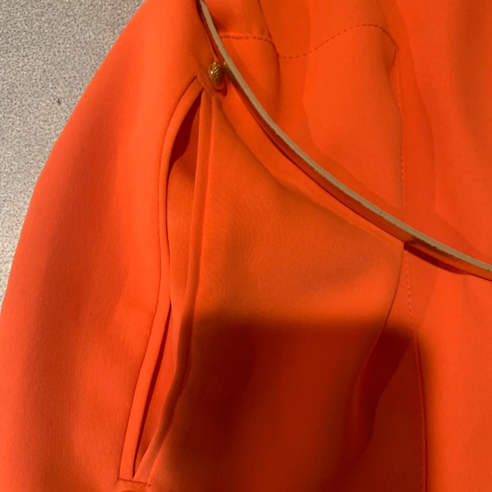 Calvin Klein Orange Sleeveless Belted Dress sz 6 - Picture 7 of 7